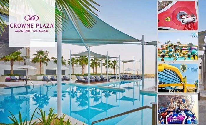 5* Crowne Plaza Yas Island Hotel with Breakfast and Parks Access